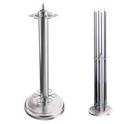 exproyzk Support de queues de Billard Support de Sol en métal pour queues de Billard Peut contenir 6 queues de Billard (3 Couleurs)(Silver)
