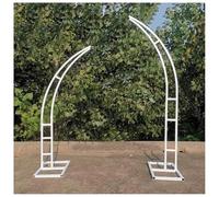 exproyzk Support de Toile de Fond en Arche métallique - Cadre d'arche de Mariage pour Anniversaire, fête(Blanc,2.1m+2.4m)