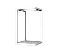 exproyzk Support pour Aquarium, Support pour Aquarium à 2 Niveaux, Support pour Plantes en Acier Inoxydable pour Bureau à Domicile, Charge maximale 500kg(Blanc,45x45x80cm)