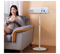 exproyzk Support Universel pour projecteur, Hauteur réglable Support au Sol avec capacité de Charge de 10 kg Compatible avec projecteurs, caméras et webcams(Blanc)