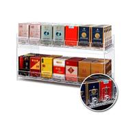 exproyzk Système De Poussoirs À Ressort pour Étagères De Magasin - Adapté Aux Supermarchés Et Commerces - Organiseur De Présentoir À Poussée Automatique pour Snacks(54.5x15x37cm)