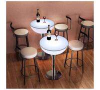 exproyzk Table Basse Lumineuse LED Rechargeable pour Bar avec télécommande, Grande Base en Acier, Meuble Lumineux étanche, 8 Tailles(60 * 96cm)