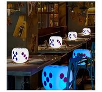 exproyzk Tabouret carré Lumineux avec télécommande Table Basse LED pour tabourets de Chambre, Tables et chaises de Salon Bar Lumières colorées en Forme de dés(30cm)