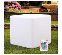 exproyzk Tabouret Cube Lumineux LED étanche Lampe d'ambiance à Changement de Couleur, éclairage décoratif pour la Maison, la Chambre, la terrasse, Les fêtes, 10 Tailles(25cm)
