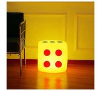 exproyzk Tabouret Cube Lumineux LED Intensité Variable Veilleuse décorative Rechargeable pour intérieur et extérieur, idéale pour Une fête sur la terrasse(40cm)