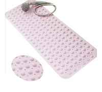 exproyzk Tapis De Baignoire，Tapis De Sécurité Ventouse Antidérapant Trou De Drainage Soulager La Fatigue Plastique Coussin De Pied, 8 Sortes, 9 Tailles(Rose,70x37cm)