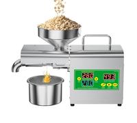 Expulseur d'huile en acier inoxydable, presse à huile automatique, haute température 300 °C, capacité 3-6 kg/h, design détachable pour usage commercial et domestique cuisine