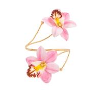EXQIOUR Bijou de poignet élégant en forme de fleur d'œufs - Accessoire de corps élégant pour un usage quotidien, une soirée, un événement - Fleur réglable, taille unique, Comme décrit