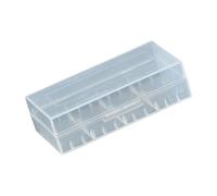 EXQIOUR Boîte de rangement portable pour piles 18650/26650 avec coque transparente et coque robuste résistante aux chocs