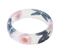 EXQIOUR Bracelet unique fabriqué à la main en résine avec de vraies fleurs - Bijou tendance - Étanche - Pour femme, One Size, Comme décrit