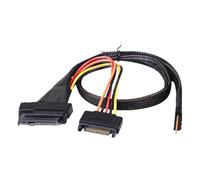 EXQIOUR Câble de pont SAS industriel SFF8654 vers SFF8639 prenant en charge un débit de 12 Gbit/s et intégration flexible des périphériques SASs HDDs Câble adaptateur