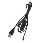 EXQIOUR Câble d'extension USB mâle à 2 broches pour ventilateur USB 5 V - Bandes LED - Lampe de bureau - Enregistreur de conduite - Câble avec interrupteur