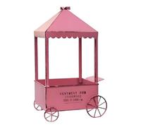 EXQIOUR Chariot de jardin décoratif en fer avec plusieurs conçus pour se déplacer dans la cour ou les serres Conteneur de fleurs décoratif