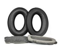 EXQIOUR Coussinets d'oreille en cuir protéiné en mousse à mémoire de forme avec micro pour casques d'aviation A10