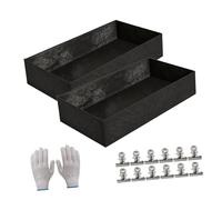 EXQIOUR Ensemble de revêtement de jardin avec 12 clips solides pour lit surélevé de 1,2 x 6,1 m avec clips pour plantation surélevée et serres