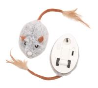 EXQIOUR Jouet interactif en peluche grise pour chats avec mouvement et séquences d'action variables