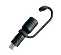 EXQIOUR L'adaptateur en PVC métallique CC 8 x 2 mm vers type C prend en charge la charge rapide de 100 W pour le stockage d'énergie, grand connecteur USB C avec cordon de suspension