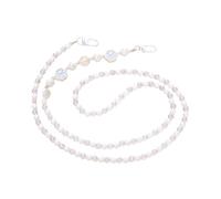 EXQIOUR Lanière de téléphone avec perles et fleurs - Pour femme - Pour un usage quotidien et une fête, J, taille unique