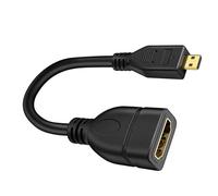 EXQIOUR Les connecteurs MicroHDMI mâle vers femelle prennent en charge une résolution jusqu'à 4K pour les voyages et un usage quotidien. Adaptateur MicroHDMI mâle vers femelle