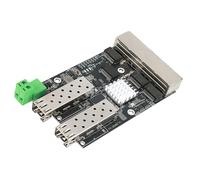 EXQIOUR Module de commutation réseau industriel 2 SFP 4 RJ45 Gigabit pour automatisation et surveillance Module de commutateurs réseau Gigabit