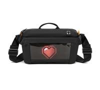 EXQIOUR Sac à bandoulière avec affichage LED, sac à dos, sac à bandoulière étanche, sacs à main, sacs de poitrine, sacs de taille, cadeaux, Noir , Beauté de masse