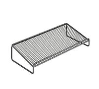 EXQIOUR Support blanc pour ordinateur portable avec base ventilée pour améliorer la position assise et organiser les accessoires de bureau Support de moniteur