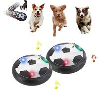 EXQST 2023 Nouveau Disque de Glisse Actif - avec des Effets d'éclairage Cool Jouets d'activité pour Chien Bored Light Up Indoor Interactive Soccer Game Pet Flying Saucer Ball pour Chiens et Chats