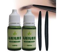 EXQST Extrait d'herbe USMA Essence 10ML USMA Herbe Soin des Cheveux Liquide Croissance des Cils Liquide nourrissant Magique Petit bâton Noir