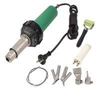 EXQST Plastic Hot Air Welding Kit, 1600 W Hot Air Gun with Roller Nozzle, 30-650° C Peut répondre à Vos différents Besoins de matériaux, Rouleau, Baguette de Soudage, Noyau de Soudure