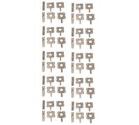 Exqufood Lot de 10 plaques en soudées par points, revêtement de batterie, tôle de pour, bandes en acier nickelé