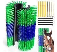 Exquilnova Lot de 2 brosses à gratter pour cheval, gratte-dos semi-circulaire, brosse pour cheval, brosse de vache, soulage les démangeaisons et nettoie la crinière, brosse d'arbre à chat pour cheval