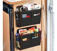 Exquilnova Lot de 2 organisateurs de porte pour camping-car, autocollant, pliable, gain de place, pour bureau, camping-car, cuisine, caravane