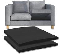 Exquilnova Lot de 2 planches de support de canapé - 50 x 50 cm - Mousse haute densité pour canapé - Convient à différents types de canapés, chaises, lits - Noir