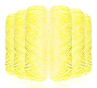 Exquilnova Lot de 6 pelotes de laine chenille douce pour tricot et crochet, couvertures, coussins, écharpes, lits pour animaux de compagnie, sacs, chapeaux, pulls (jaune vif)