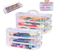 Exquilnova Trousse à crayons portative, transparent, Moderne