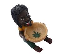EXQUIMEUBLE 1 Pièce Cendrier Décoratif Africain Unique Ornement de Bureau Élégant pour Fumeurs comme Pères Cendrier pour Intérieur Chic