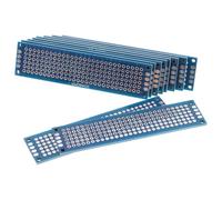 EXQUIMEUBLE 10 Cartes de Circuits Imprimés Double Face en Fibre de Verre Époxy à Surface Étamée Format 2X8 CM pour Soudure et Projets Électroniques DIY Planche Expérimentale Polyvalente et