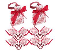 EXQUIMEUBLE 10pièces à Bonbons Tissu Imprimé Floral Avec Cordon De Serrage De Faveur Réutilisables Pour Mariage Et Événements Pochettes Décoratives à Offrir