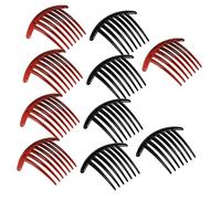 EXQUIMEUBLE 10pièces Peigne à Cheveux Plastique Dents Forme Lune Noir Accessoire Coiffure Élégant Pour Femmes Clips Pour Chignon Et Mèche
