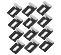 EXQUIMEUBLE 12pièces Support Mural Miroir Acier Inoxydable Clips De Montage Robustes avec Caoutchouc pour Installation Facile Et Esthétique Divers Espaces