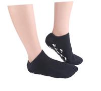 EXQUIMEUBLE 2 Chaussettes Hydratantes de Noire Bleue Chaussettes Courtes Coton et Spandex pour Soin des Confortable et Respirant