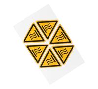 EXQUIMEUBLE 2 feuilles Autocollants de Sécurité Avertissement Brûlure Étiquette Adhésive Haute Température pour Équipements Signalisation Prudence Tactile Panneaux Avertissement Industriel