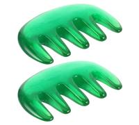 EXQUIMEUBLE 2 Pièces Anti-static Five-tooth Scalp Massage Comb Set Resin Manual Hair Massager For Circulation Stimulation Stress Relief And Frizz Control