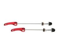 EXQUIMEUBLE 2 Pièces Axe à Serrage Rapide, et Arrière, Rouge, Roulements | Alliage D’aluminium et Acier, Compatibilité Vtt et Bmx, Design Sécurisé, Lot de Deux Pièces