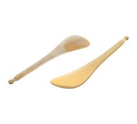 EXQUIMEUBLE 2 pièces Bâtons de Massage Visage Naturels Cornes de Buffle Outils de Grattage Guasha pour Soins Peau et Thérapie Physique Accessoires Anti-stress pour Visage Dos et Corps