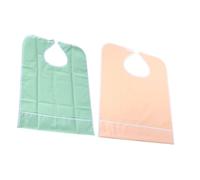EXQUIMEUBLE 2 Pièces Bavoirs Adultes Réutilisables PVC Lot de Bavoirs Étanches pour Adultes Protection Vêtements Lors Repas pour Seniors Personnes Handicapées