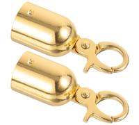 EXQUIMEUBLE 2 Pièces Embouts Métalliques en Acier Inoxydable pour Cordon, Butée de Fin Solide, Sécurise la Corde pour Barrières et Installations Résidentielles