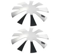 EXQUIMEUBLE 2 Pièces Gabarit de Manucure Français en Métal Argenté Structure Multi-fentes, Modèle Polyvalent pour Créer des Courbes Nettes, pour Salons et Écoles de Manucure