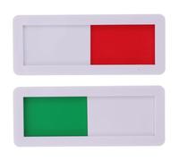 EXQUIMEUBLE 2 Pièces Panneau de Porte Coulissante Indicateur Intimité Signal Ouvert Fermé Rouge et Vert pour Salle de Réunion Bureau Visibilité Claire et Facile à Lire