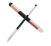 EXQUIMEUBLE 2 Pièces Stylo Éponge Double Tête Lavable Réutilisable pour Dessin Mélange et Ombrage Outil Artistique Polyvalent pour Peinture à Huile et Aquarelle Lot de Grand Rose Doré Petit